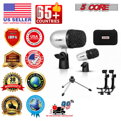 5 Core Conga Mic Snare Tom Set Professional XLR Cardioid Condenser Instrument Microphone Kit image 10
