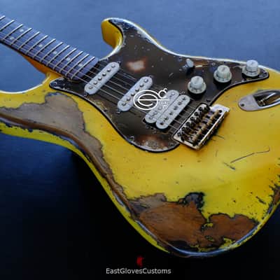 Fender Stratocaster HSS TV Yellow Heavy Aged Relic image 6