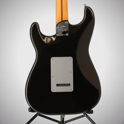 Fender Certified Pre-Owned American Ultra II Stratocaster HSS, Ebony Fingerboard, Texas Tea (R5) (06777) image 2