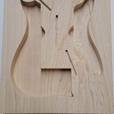Shepard Custom Guitars Custom Telecaster Body Semi-hollow Backroute Violin Master Flamed Maple Top on 1pc Swamp Ash 2023 - Unfinished image 8