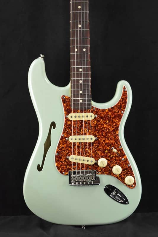 Immagine Fender American Professional II Stratocaster Thinline Transparent Surf Green Rosewood Fingerboard - 1