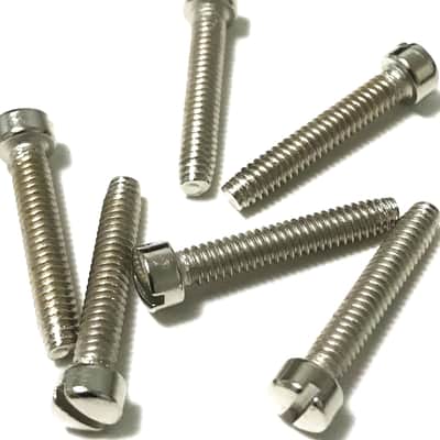 US Humbucker / P90 Guitar Pickup Pole Piece Fillister Screws Nickel 6pcs image 3