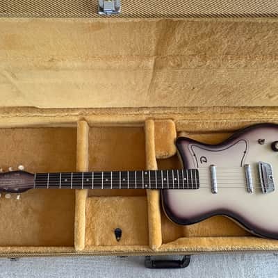 1999 Danelectro Tweed Hardshell Case + Key Yellow Plush Interior Out of Production Fits U1 / U2 / U3 / DC Models & More image 19