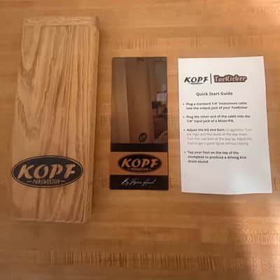 Kopf Percussion ToeKicker Oak Acoustic Stompbox — Unused, w/ Original Paperwork image 5