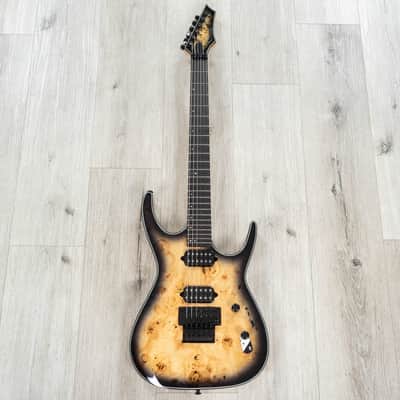 Dean Exile Select Floyd Fluence Guitar, Ebony Fretboard, Natural Black Burst image 4