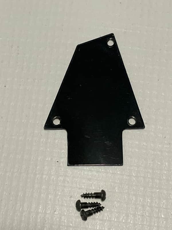 2000's Japan Ibanez RG Series Guitar Black Factory Truss Rod Cover 1 Ply image 1