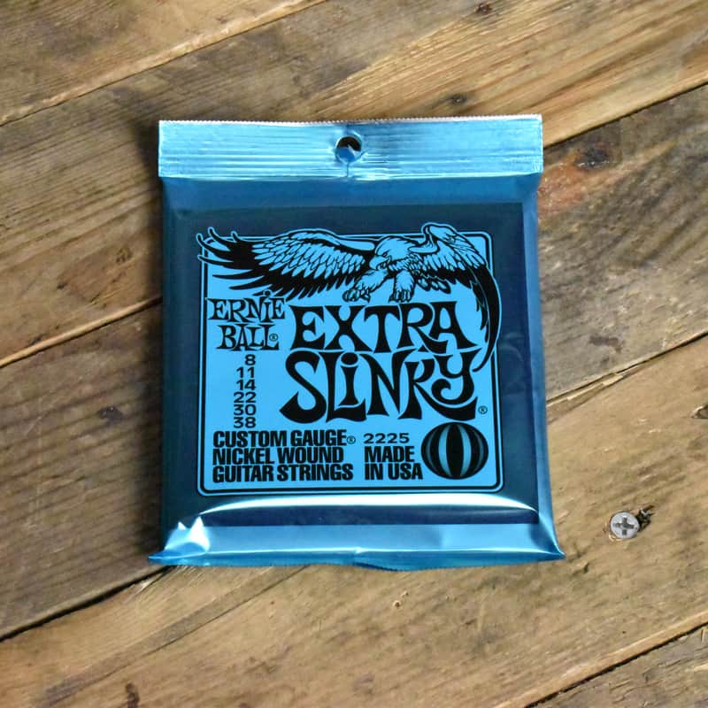Ernie Ball P02225 Extra Slinky Electric Guitar Strings 8-38 image 1