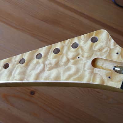 Warmoth Charvel Jackson Reverse Neck R4 Floyd Rose Wolfgang Profile Quilt Maple Headstock! image 5