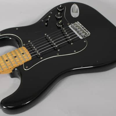 1979 Fender Hardtail Stratocaster Black w/OHSC image 8