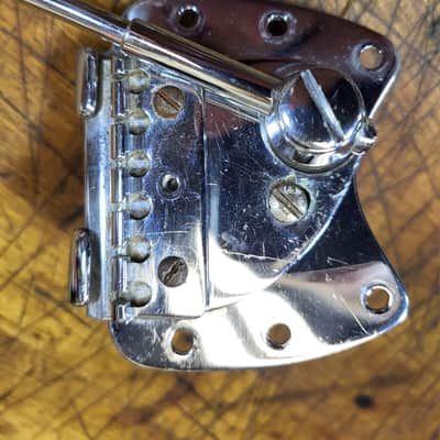 Vintage 1965 Hagstrom Sweden Electric Guitar Bridge Tailpiece Whammy Bar Installation Screws Harmony Silvertone Luthier Parts image 2