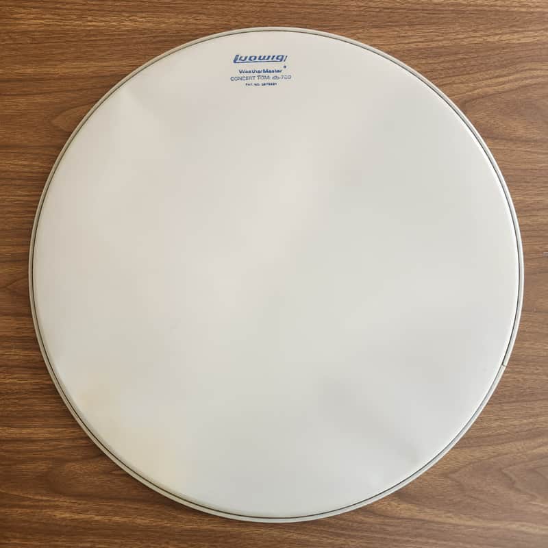 NOS Ludwig Weathermaster 18" Concert Tom Drum Head Coated White 1970s Underline Logo DB-750 image 1