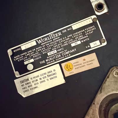 Wurlitzer 200A 64-Key Electric Piano 1970’s Black original vintage USA Wurli 200-a image 8