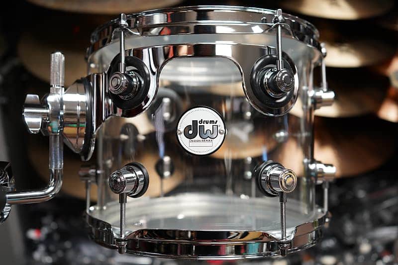 DW/Design Series Clear Acrylic 7''x8" Tom w/ STM Mount & Bracket (2025) DW 8'' tom image 1
