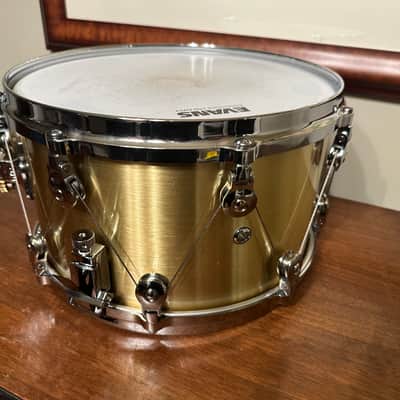 WTS Steve Pruitt Signature Series 7.5 x 13 Brass Snare Drum, fantastic shape image 6