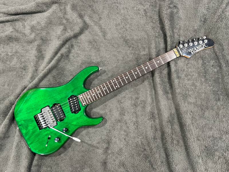 Hamer Slammer Diablo 90s - Transparent Green Dimarzio Super Distortion image 1