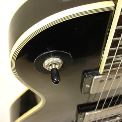Vintage Memphis LP Copy Electric Guitar Black w/ EMG Pickups image 4