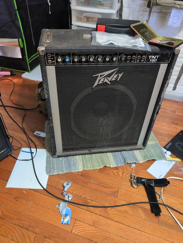 Peavey TNT 100 SS Series Solid State 45-Watt 1x15" Bass Combo 1980s - Black image 1