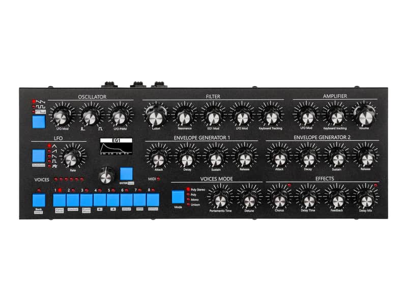GS Music Bree6 Polyphonic Analog Synthesizer Desktop Module (Black) image 1