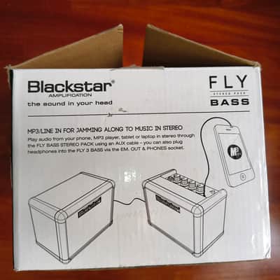 Blackstar Fly 3 Bass 3-Watt Mini Bass Combo/Cabinet Stereo Pack 2016 - 2020 - Black image 3