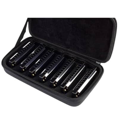 Belcanto 7 Harmonica Set & Case Blues Harps Mouth Organs  HRM-20-7 image 2