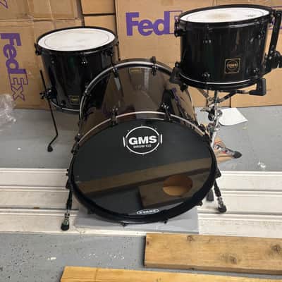 GMS Custom Black SE Drum Set 22-13-16 image 1