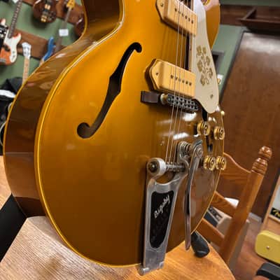 2000 Gibson Custom Shop Historic '52 ES-295 with Bigsby Antique Gold image 7