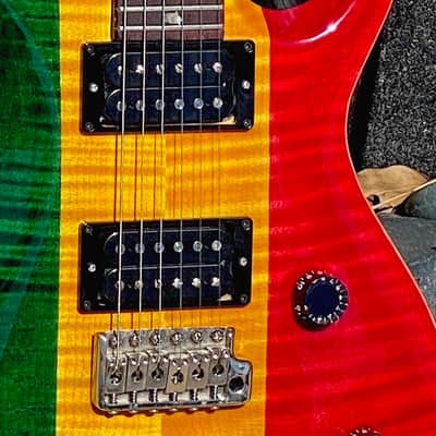 Paul Reed Smith Custom 24 "Rasta" 10 Top 1992 1 of 10 Mexi Flag finish made to Carlos Santana specs image 9