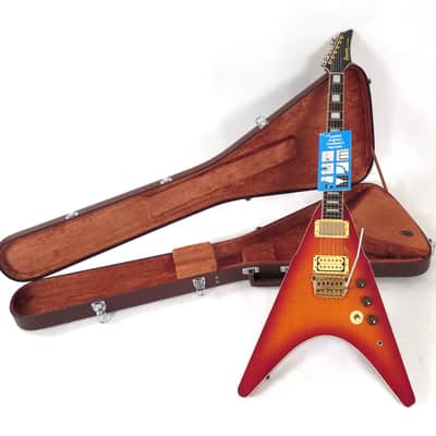 1983 Ibanez Rocket Roll RR550 Flying V - Cherry Sunburst Flamed Maple - Original Case & Hang Tag image 3