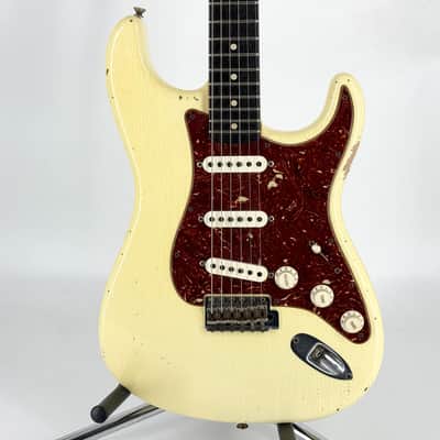 2015 Fender Custom Shop '63 Stratocaster Journeyman Relic - Vintage White image 4