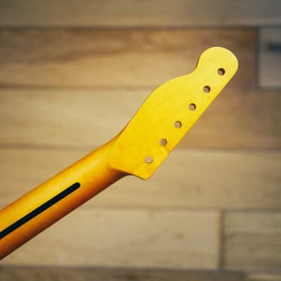 Telecaster Neck – Yellow Maple | 21 Frets | Nitro Satin Finish | Bone Nut image 3