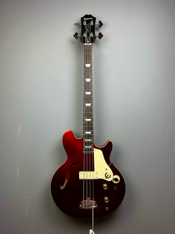 Epiphone Jack Casady Bass W/ HARD CASE 2022 - Sparkling Burgundy image 1