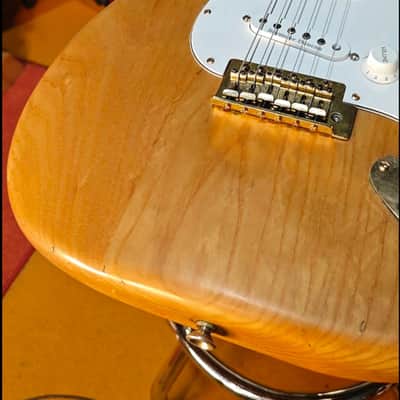 Fender The Strat with Rosewood Fretboard 1980 Candy Apple Red Matching headstock Stripped body image 5