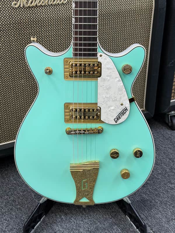 Gretsch G5448 Two Tone Electromatic Double Jet 2018 - Surf Green / White image 1