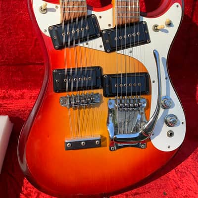 Mosrite Joe Maphis Double Neck Mark XVIII 1966 - Custom Sunburst image 1
