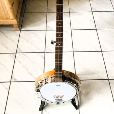 Framus 5 string banjo, long neck, Texan model 1973 - brown image 2