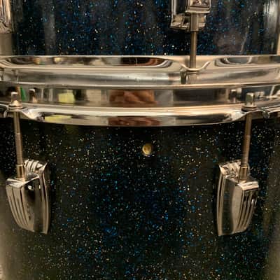 Ludwig No. 987 "Super Beat" Outfit 9x13 / 16x16 / 14x20" Drum Set with Keystone Badges - Blue Sparkle image 14
