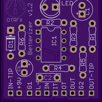 Betterizer Buffer PCB - Build Your Own Klon Buffer Pedal! image 1