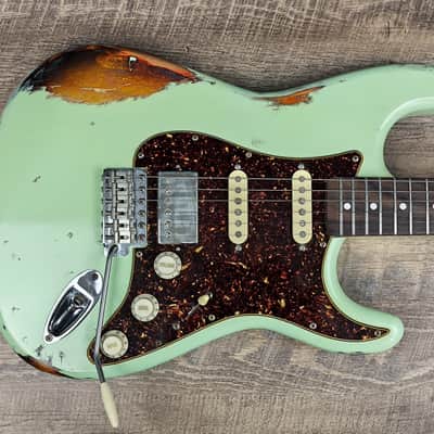 MyDream Stratocaster Custom Built -Surf Green over Sunburst Dreamsongs image 3