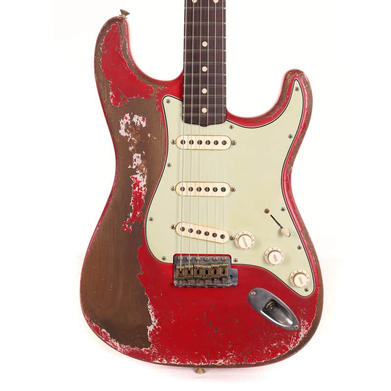 Fender Custom Shop 1962 Roasted Stratocaster Ultimate Relic Torino Red Masterbuilt Andy Hicks image 1
