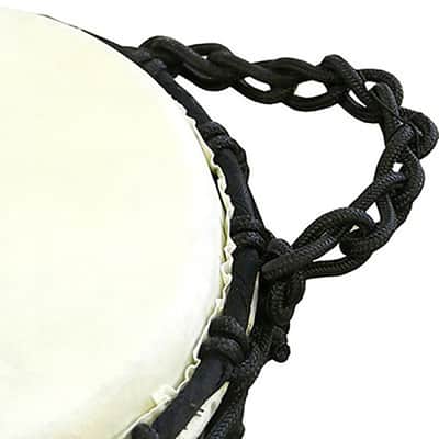 Toca Mahogany Wood Djembe Drum w/ 12" Goatskin Head - Hand Carved Diamond image 3