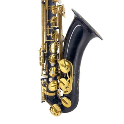 Black Lacquer Bb Tenor Saxophone – Professional-Style Tenor Sax with High F#, Case, Mouthpiece & Accessories image 7