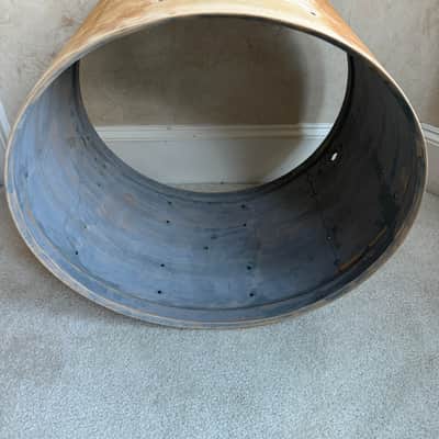 Rogers Holiday Swivomatic Era 22” x 14 Inch Bass Drum Shell Project 60s - Natural image 4