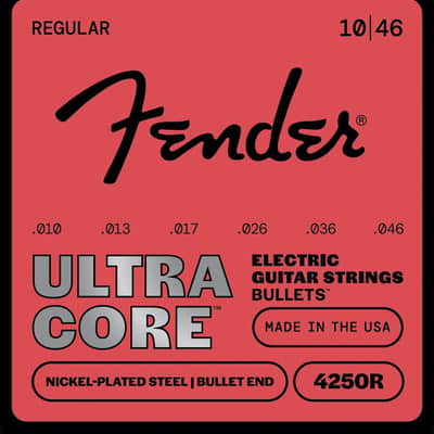 Fender 4250R UltraCore Nickel Plated Steel Bullet End Electric Guitar Strings - Regular (10 - 46)