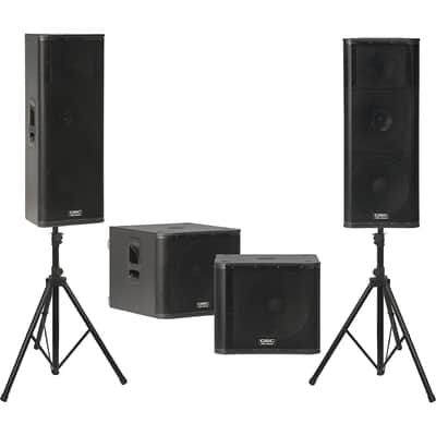 QSC KW153/ KW181 Powered Speaker Dual Sub Package image 1