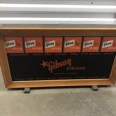 Original Gibson 1950's Store Display String Case w/ strings, Black & Orange, WOW! image 1