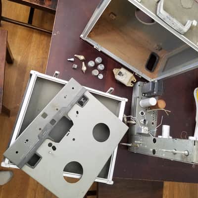 Ampex A-122 Tube Preamp project and case Stereo 1959 Grey Steel image 2