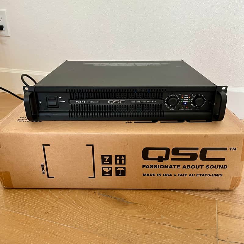 QSC PL340 Powerlight 3 Series Lightweight Rack-Mounted Power Amp 2010s - Black image 1