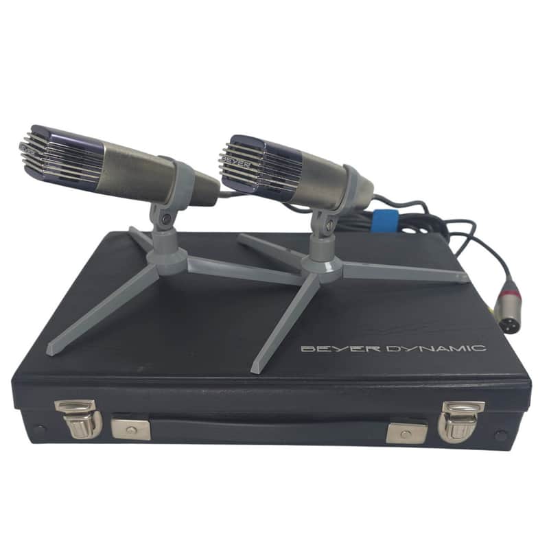 Beyer M81 60's Vintage Dynamic Stereo Set. Case. Clips. XLR. Beyerdynamic M818 image 1