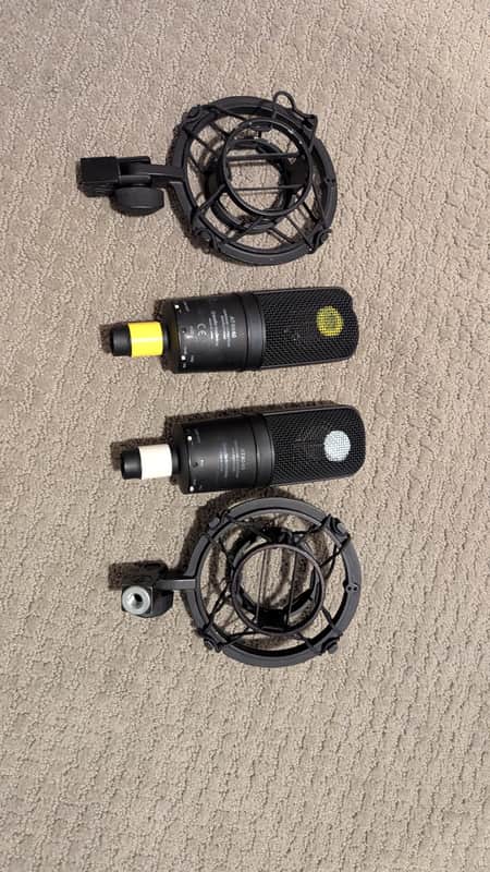 [PAIR] Audio-Technica AT4040 Large Diaphragm Cardioid Condenser Microphone 2010s - Black image 1