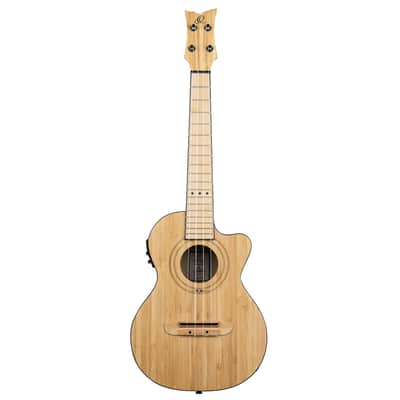Ortega RUNAB-TE Bamboo Series Solid Bamboo Top & Neck 4-String Tenor Acoustic-Electric Ukulele w/Gig Bag image 4